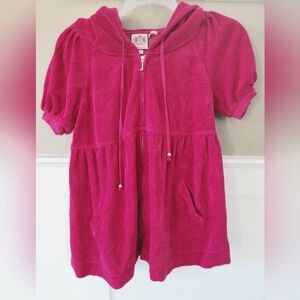 Juicy Couture, Maternity Short‎ Puff Sleeved Velour Sweater, Magenta, Size Small